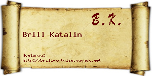 Brill Katalin névjegykártya